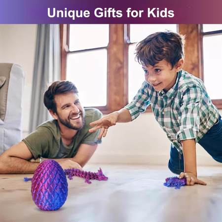 Ou de dragon realizat 3D cu jucarie realista, violet [5]