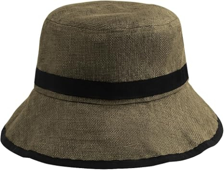 PALARII - Pălărie Bucket Damă și Bărbați pentru Cap Mare, Bor Larg, Material Aspect In, Respirabilă, Șnur Reglabil, kaki 2XL