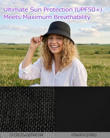 Pălărie Bucket Damă și Bărbați pentru Cap Mare, Bor Larg, Material Aspect In, Respirabilă, Șnur Reglabil, kaki 2XL [6]