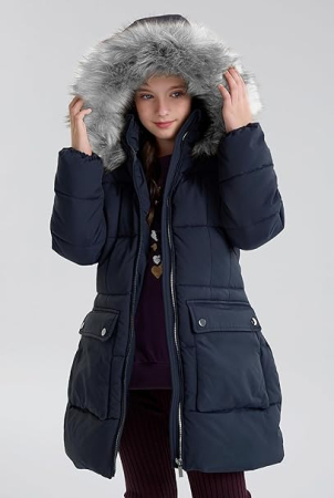 Geaca iarna pentru fetite, imblanita, albastru 6 ani [1]