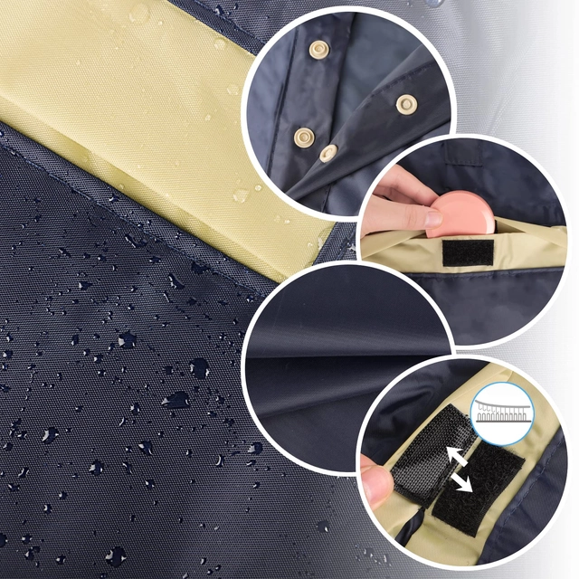 Poncho de ploaie cu gluga, pelerina cu buzunar frontal, marime universala [4]