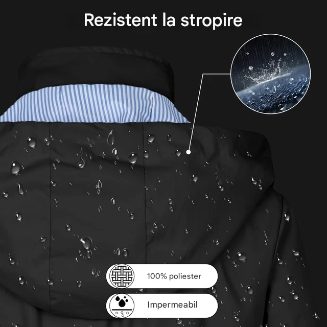 Palton elegant pentru femei, Poncho impermeabil cu gluga,  L [1]