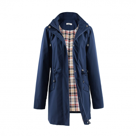 GECI FEMEI - Palton elegant pentru femei, Poncho cu gluga,  XS ALBASTRU
