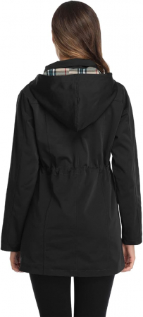 Palton elegant pentru femei, Poncho cu gluga,  XS negru [2]
