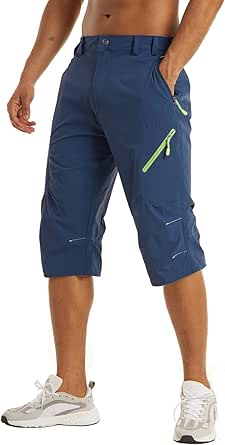 PANTALONI - Pantaloni 3/4 albastri sport pentru barbatii, usori, respirabili, 32
