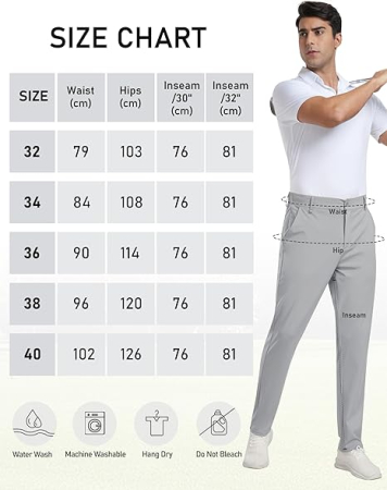 Pantaloni casual barbati, respirabili, elastici, 4 buzunare, gri 38 [3]