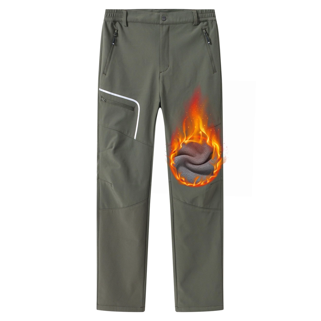 PANTALONI BARBATI - Pantaloni barbati, softshell, impermeabili, rezistenți la vânt, funcționali, camping, drumeții M verzi