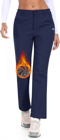 PANTALONI BARBATI - Pantaloni femei, softshell, impermeabili, captusiti flee, camping, drumeții 2XL albastri