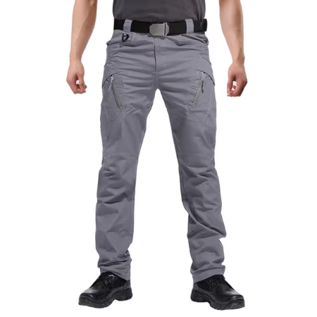 PANTALONI BARBATI - Pantaloni cargo usori pentru barbati, rezistenti la uzura, 4 buzunare, Gri W38-L30