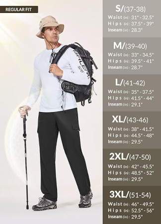 Pantaloni de drumutii pentru barbati, impermeabili, 4 buzunare, negri L [6]