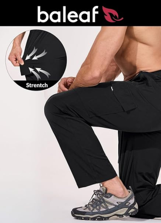 Pantaloni de drumutii pentru barbati, impermeabili, 4 buzunare, negri L [4]