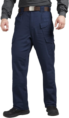 Pantaloni cargo usori pentru barbati, rezistenti la uzura, 4 buzunare, Albastri W34-L30 [1]