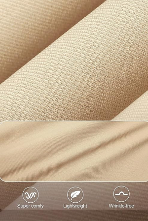 Pantaloni casual barbati, respirabili, elastici in talie, crem 36 [5]