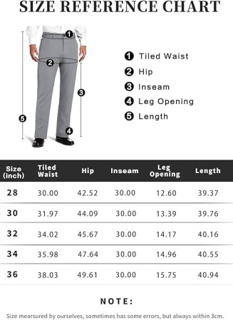 Pantaloni casual barbati, respirabili, elastici in talie, gri 34 [6]