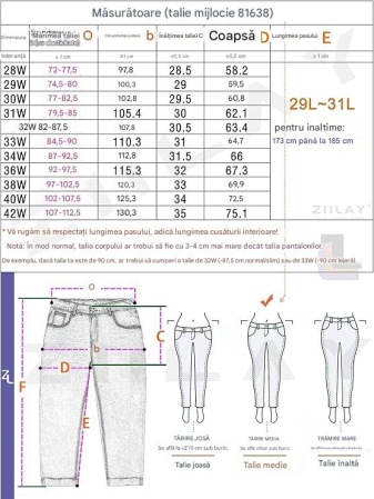 Pantaloni casual barbati, respirabili, elastici in talie, negri 38W,31L [6]