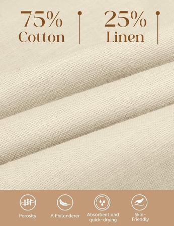 Pantaloni casual lejeri pentru femei, cu buzunare si talie elastica, bej  M [3]