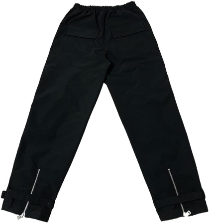 Pantaloni casual respirabili pentru femei, largi cu buzunare laterale negri M [2]