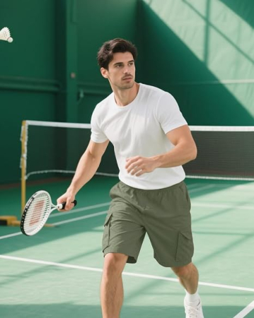 Set 4 Pantaloni Scurți Cargo Bărbați Liloak, cu 4 Buzunare și Talie Elastică, 2 crem, 2 negri, XL [2]