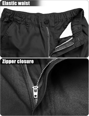 Pantaloni Scurți gri Cargo Bărbați MAGCOMSEN, 3/4, Bumbac, 7 Buzunare, marimea 38 [5]