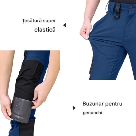 Pantaloni albastri de munca pentru bărbați, cu mai multe buzunare 54 [3]