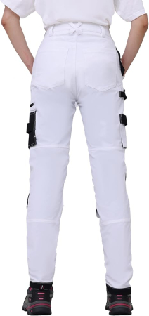 Pantaloni albi de munca pentru femei cu mai multe buzunare marimea 42 [1]