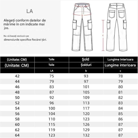 Pantaloni albastri de munca pentru bărbați, cu mai multe buzunare 54 [5]