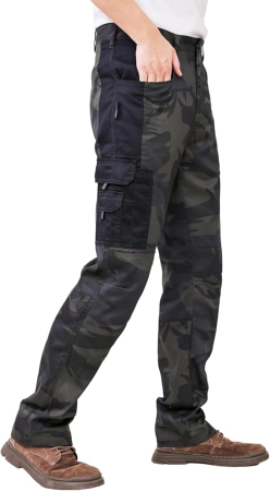 Pantaloni de munca pentru bărbați cu mai multe buzunare gri inchis 3XL [2]