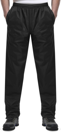 PANTALONI BARBATI - Pantaloni de Ploaie Impermeabili pentru Bărbați Ușori Rezistenți la Vânt - Negri XS/32L