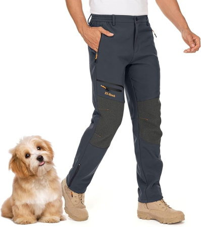 PANTALONI - Pantaloni gri de ski de iarna pentru barbati, impermeabili, marimea 40