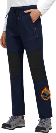 Pantaloni de ski de iarna pentru femei, impermeabili, albastri L [1]