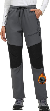 PANTALONI BARBATI - Pantaloni de ski de iarna pentru femei, impermeabili, gri 2XL