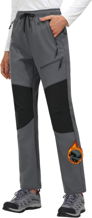 Pantaloni de ski de iarna pentru femei, impermeabili, gri XL [1]