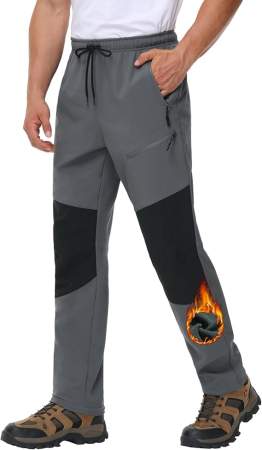 PANTALONI BARBATI - Pantaloni de ski de iarna pentru barbati, impermeabili, gri S