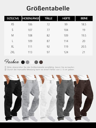 Pantaloni cargo usori pentru barbati, rezistenti la uzura, 4 buzunare, Maro 30 [5]