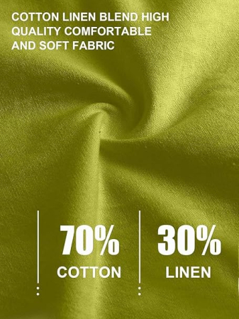 Pantaloni drepti din bumbac pentru bărbați, subtiri si respirabili, verde L [2]