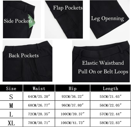 Pantaloni scurți albastri cargo damă, talie înaltă, elastici – Utility Shorts cu buzunare și șnur, S [5]