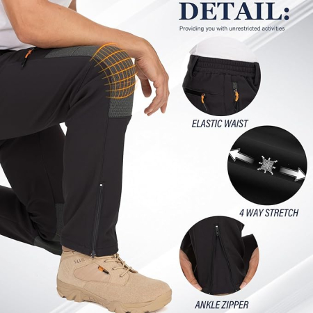 Pantaloni negri de ski de iarna pentru barbati, impermeabili, marimea 29 [1]