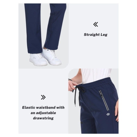 Pantaloni ski femei MOFIZ impermeabili, captusiti fleece, albastri, XL [3]