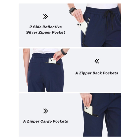 Pantaloni ski femei MOFIZ impermeabili, captusiti fleece, albastri, XL [2]