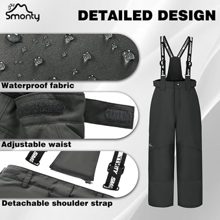 Pantaloni impermeabili pentru copii, rezistenți la vânt, funcționali, ski, zapada 6-7 ani 116 cm [2]