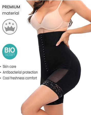Boxeri din dantelă cu talie înaltă pentru femei – Control al abdomenului, 3XL [2]
