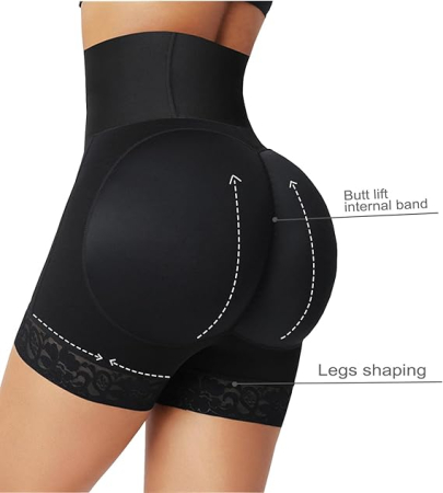Boxeri din dantelă cu talie înaltă pentru femei – Control al abdomenului, 2XL [4]