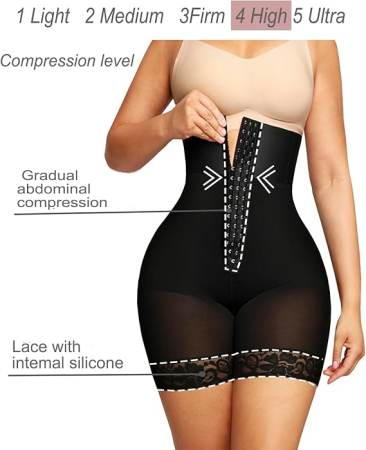 Boxeri din dantelă cu talie înaltă pentru femei – Control al abdomenului, 2XL [3]