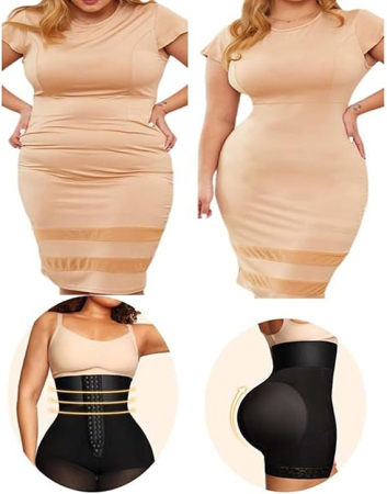 Boxeri din dantelă cu talie înaltă pentru femei – Control al abdomenului, 2XL [5]