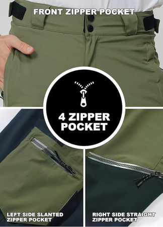 Pantaloni verzi de munte pentru barbati, impermeabili, respirabili, marimea L [4]