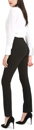 Pantaloni negri, drepti, eleganti, pentru femei cu 2 buzunare, XXL [1]