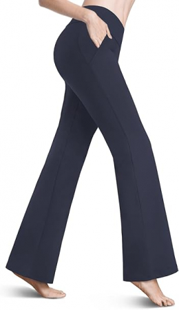 Pantaloni albastri, drepti, eleganti, pentru femei cu 2 buzunare oblice, S [1]