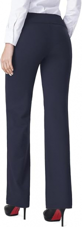 Pantaloni albastri, drepti, eleganti, pentru femei cu 2 buzunare oblice, S [2]