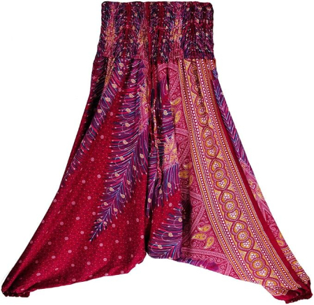 Salopetă / Pantaloni Harem Damă 2-în-1 – Croială Lejeră, Talie Elastică, Imprimeu Boho, marime unica [6]