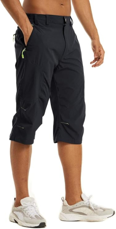 Pantaloni 3/4 gri inchis sport pentru barbatii, usori, respirabili, 3XL [1]